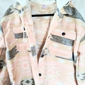 No Boundaries Cream and White Jacket With Hood